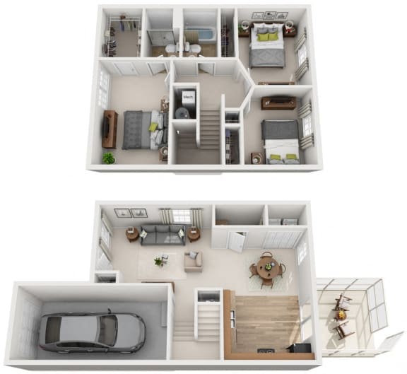 2 & 3Bedroom Apartments in Delaware, OH Floor Plans